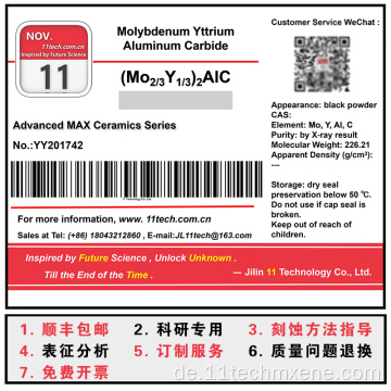 Superfine Tantalal Aluminiumcarbid (MO2/3Y1/3) 2ALC -Pulver